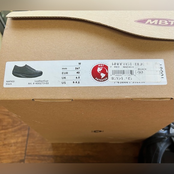 Like NEW MBT Women's Nafasi Black Leather  Toning Walking Shoes US sz. 9-9.5 - Picture 3 of 12